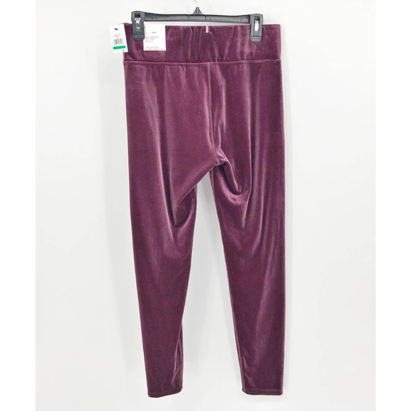 TOMMY HILFIGER Women's Velvet Active Leggings XS Purple High Waisted NWT - Picture 8 of 16